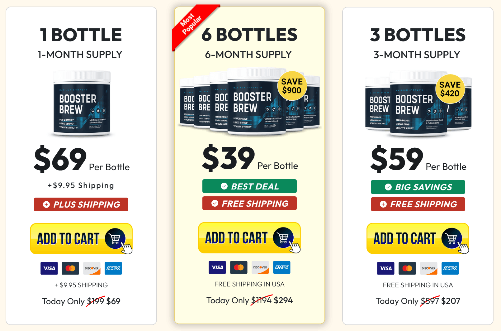Booster Brew Pricing